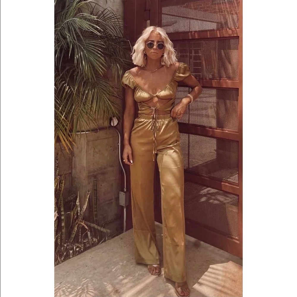 Midori Olive Cutout Jumpsuit with tags. Small